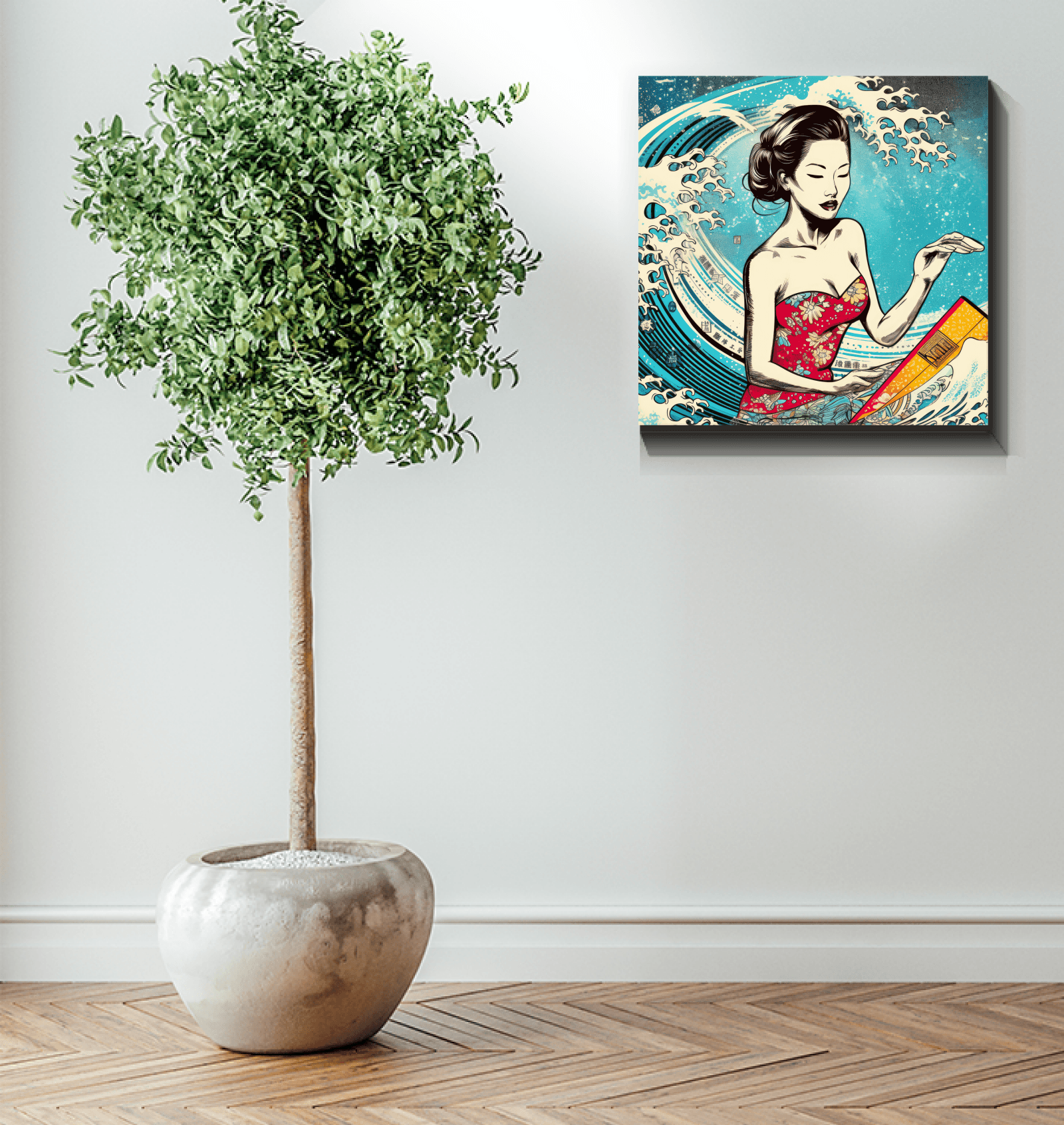 Surfing Majesty Canvas Print - Beyond T-shirts