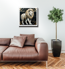 Majestic Lion Sunset Gaze