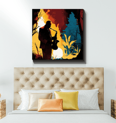 Harmonious Melodies - Abstract Music Canvas Art - Beyond T-shirts