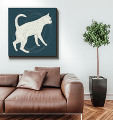 Mystical Cat Moonlit Stare Canvas - Beyond T-shirts