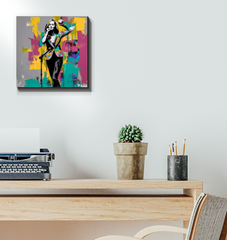 Cosmic Elegance Minimalist Abstract Wrapped Canvas