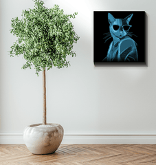 Mystical Cat Encounter Canvas Art - Beyond T-shirts