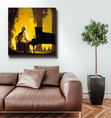 Jazz Night Cityscape Canvas - Beyond T-shirts