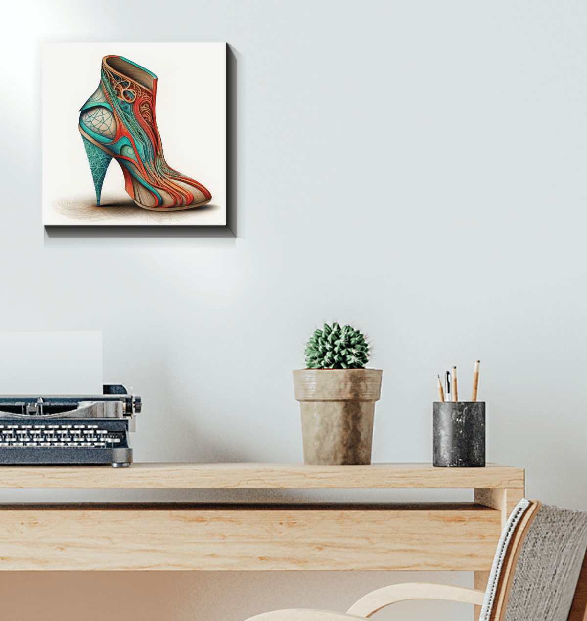 Urban Futurism - Canvas Print with Shoe Design - Beyond T-shirts