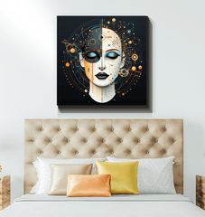 Abstract Grace Unveiled: Women's Art Canvas - Beyond T-shirts