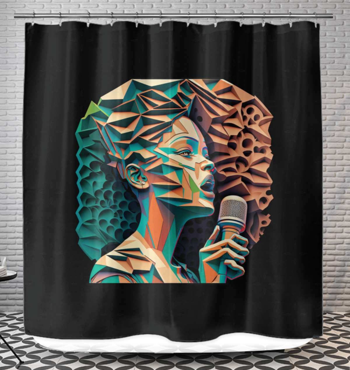 The Harmonica Haven Shower Curtain