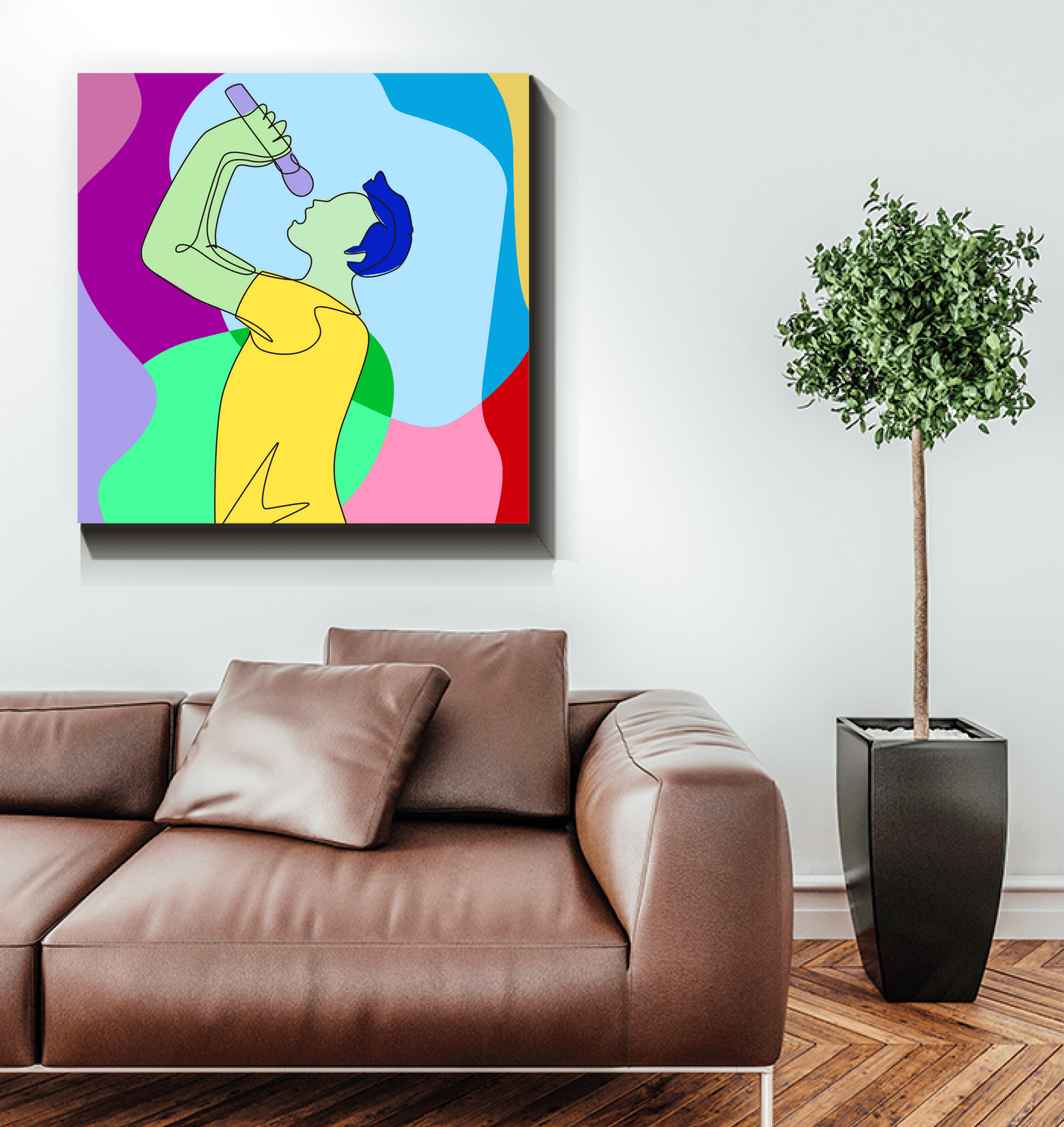 Singing Guy1 Wrapped Canvas - Beyond T-shirts