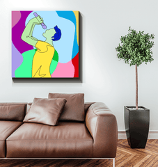 Singing Guy1 Wrapped Canvas - Beyond T-shirts