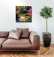 Majestic Mountains Landscape Wrapped Canvas