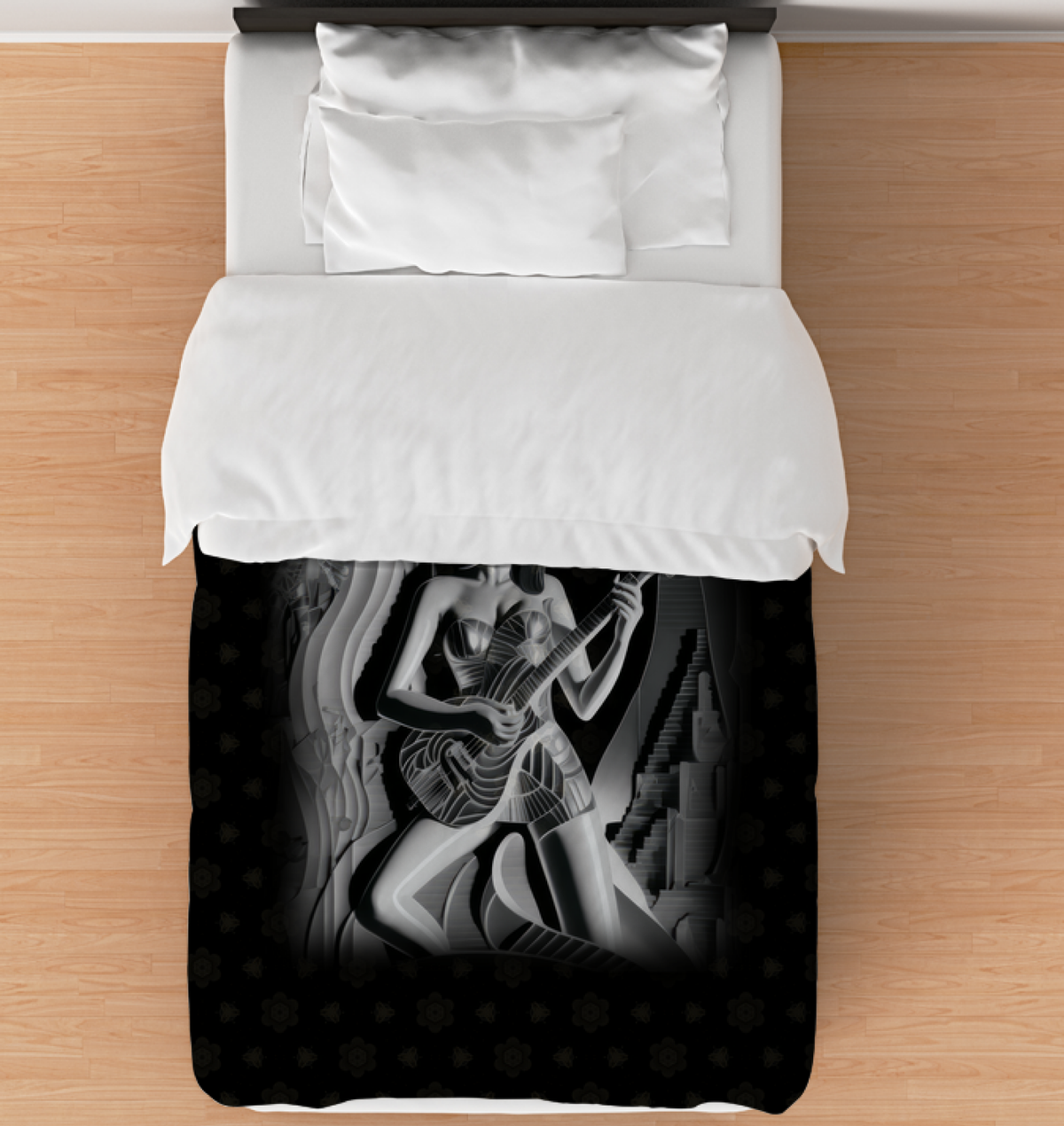 Symphony's Silhouette Duvet Cover