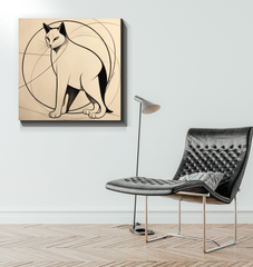 Majestic Feline Silhouette Canvas - Beyond T-shirts