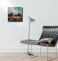 Serene River Reflections Wrapped Canvas