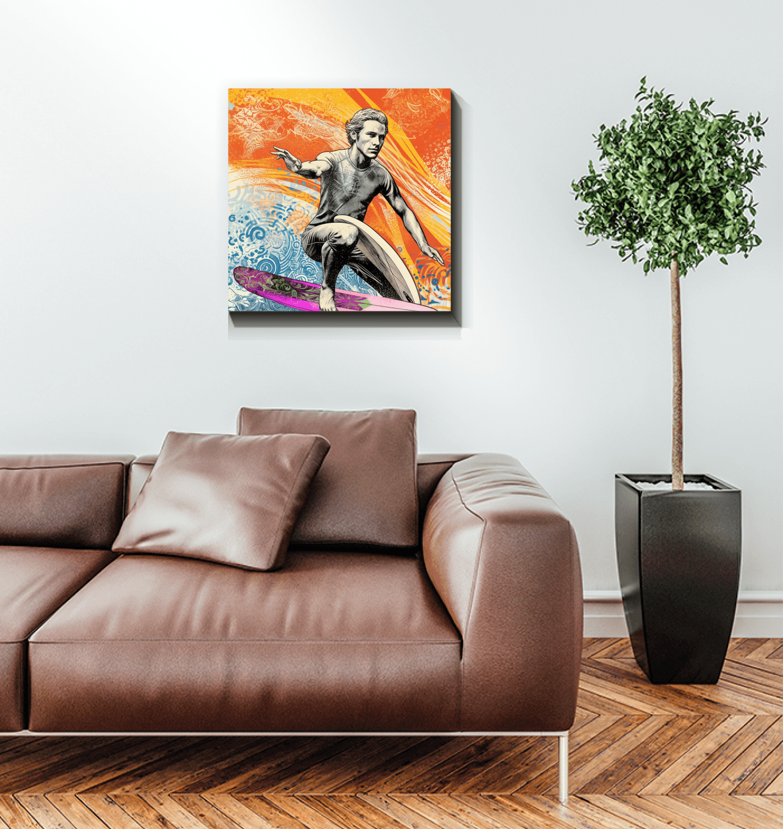 Surfing Aura Canvas Print - Beyond T-shirts