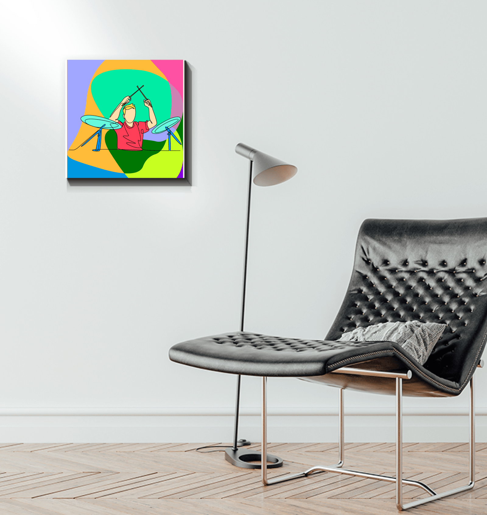 Drummer 1 Wrapped Canvas - Beyond T-shirts