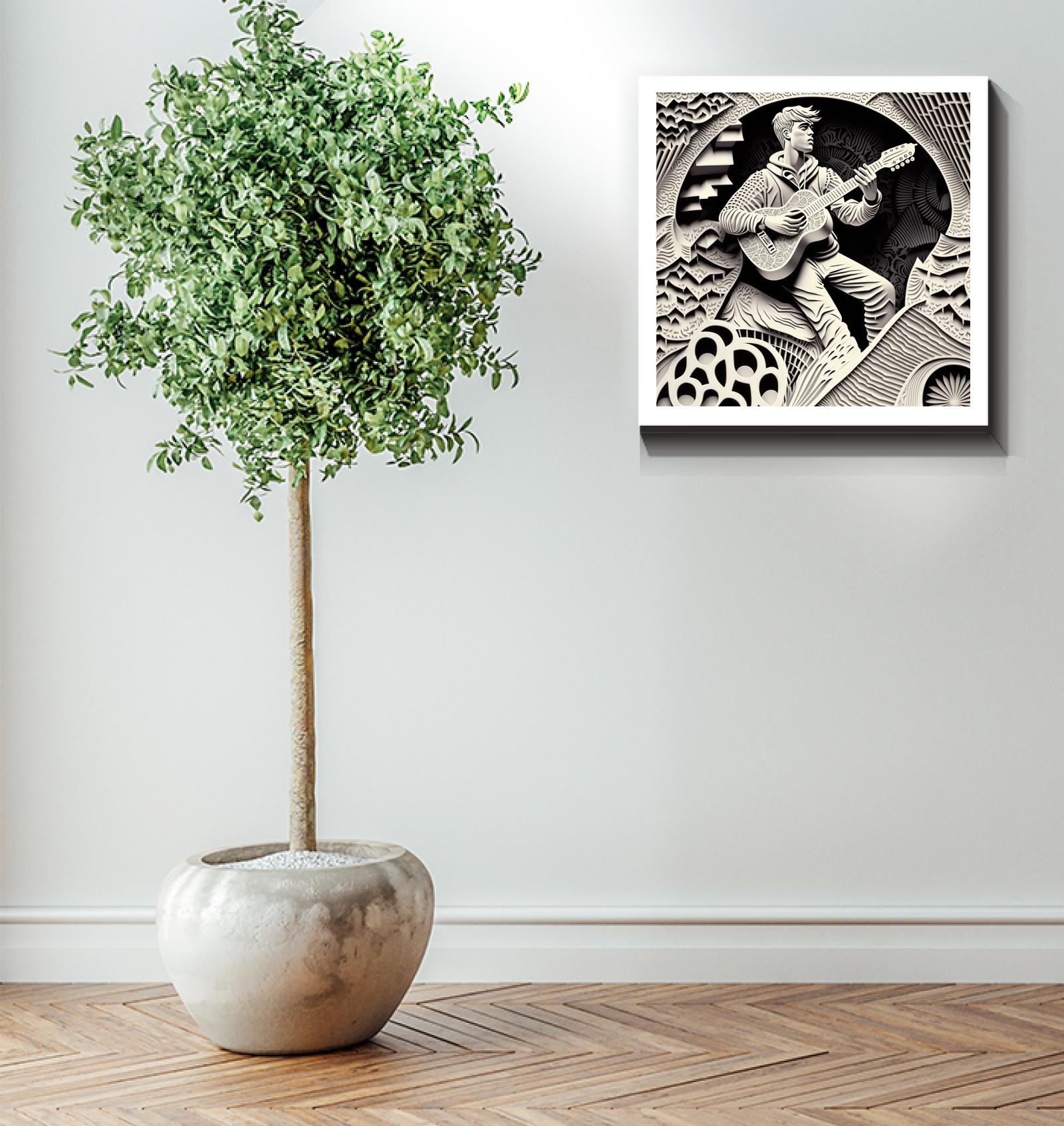 Gallery view of the Indie Folk Serenade Wrapped Canvas.
