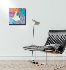 Serene wall art Violet Voyage design