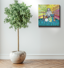 Colorful and expressive wall art, Artistic Crescendo canvas.