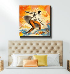 Surfing 1 05 Wrapped Canvas - Beyond T-shirts