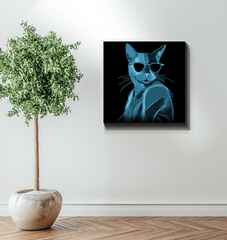 Mystical Cat Encounter Canvas Art - Beyond T-shirts