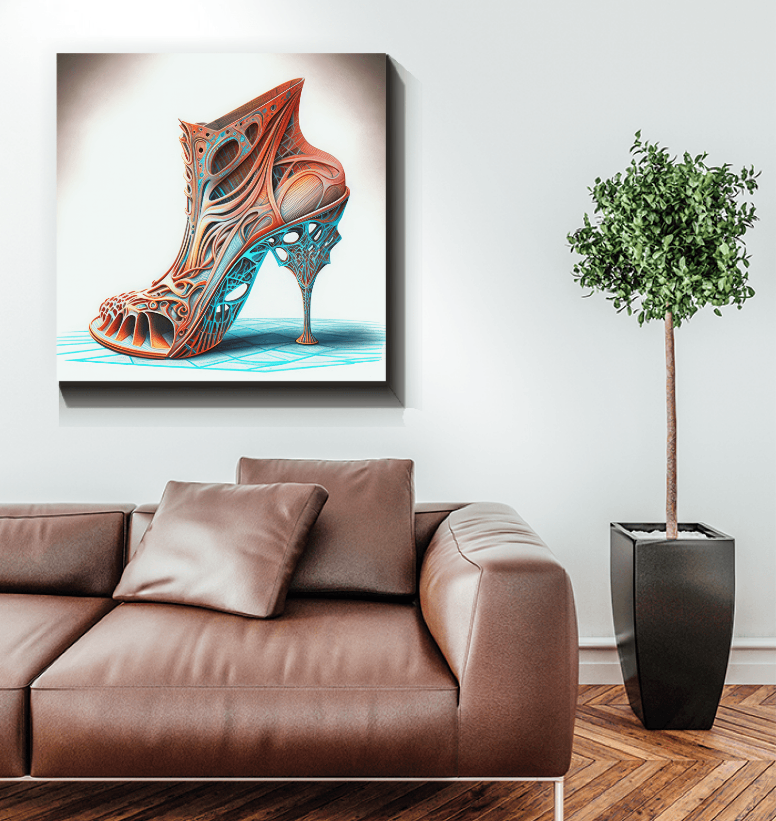 Walking on Air: Futuristic Shoe Canvas Print - Beyond T-shirts