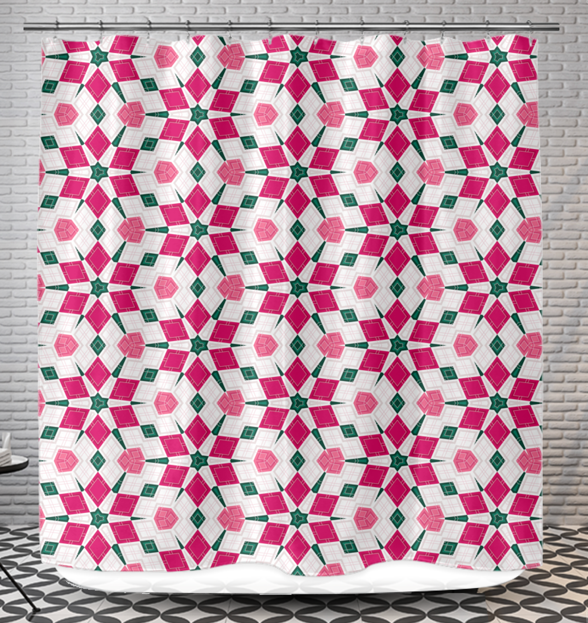 Whimsical Kaleidoscope Shower Curtain