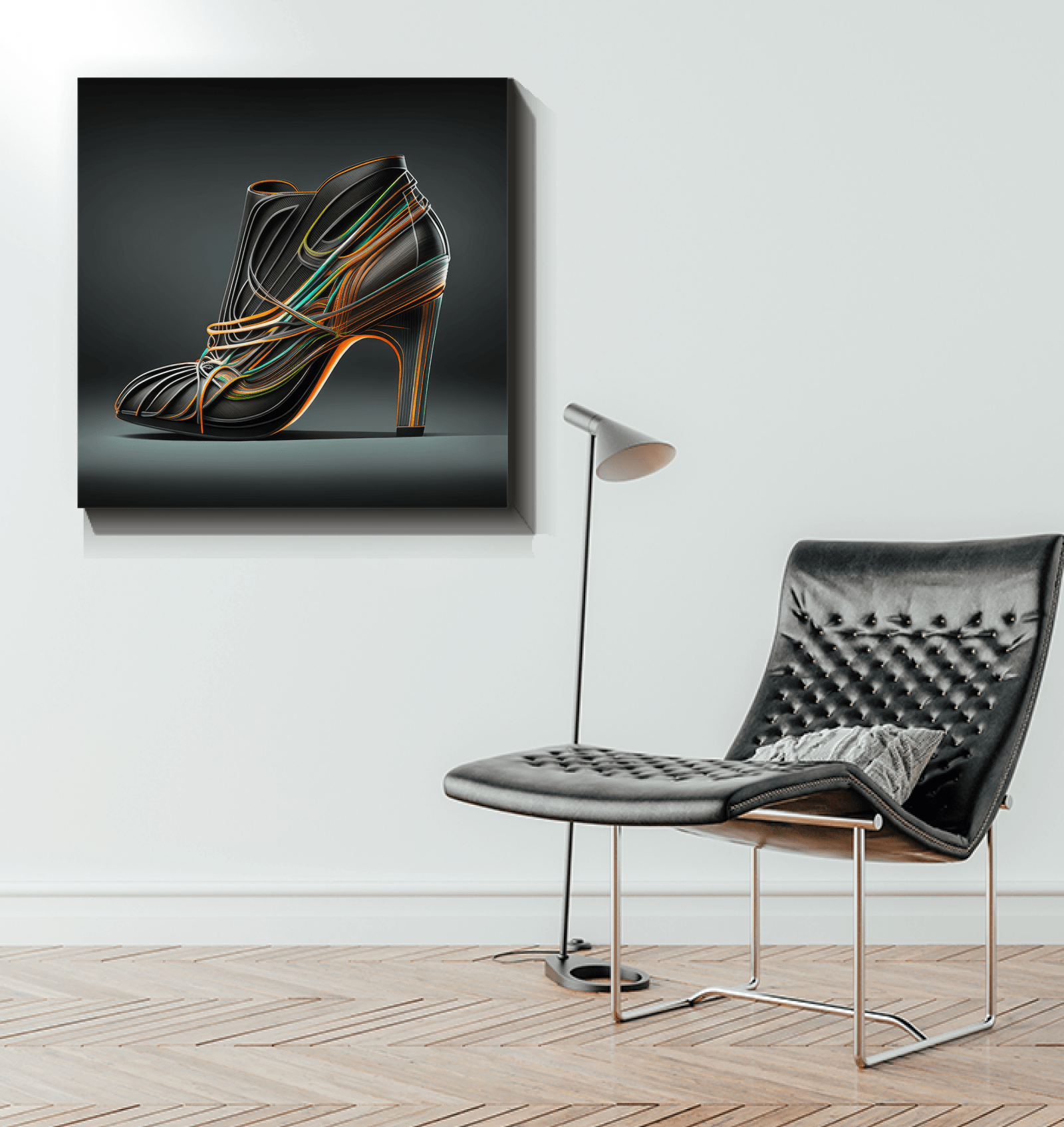 Innovative Steps - Futuristic Shoe Canvas Print - Beyond T-shirts