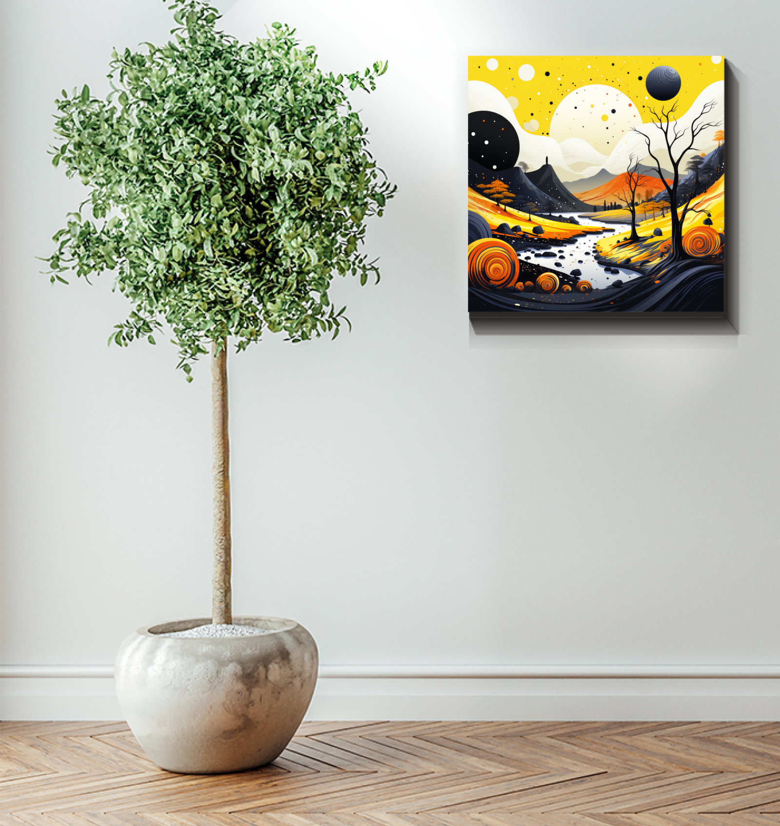 Tranquil Tropical Tapestry Beach Landscape Canvas