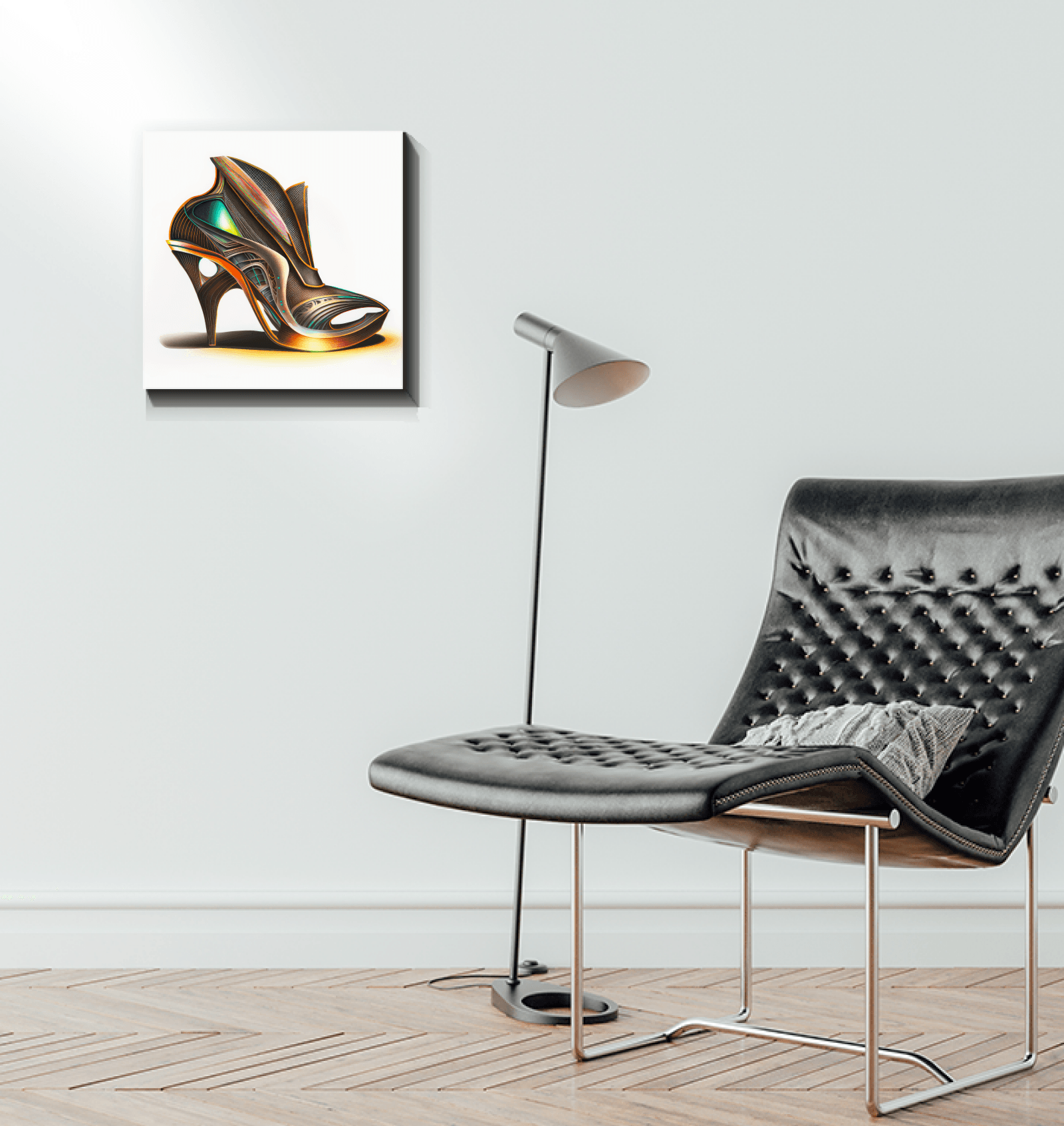 Artistry in Motion - Futuristic Shoe Canvas Art - Beyond T-shirts