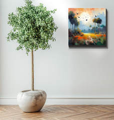 Desert Oasis Wrapped Canvas