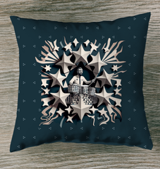 Vibrant Violin Volumes Outdoor Pillow
