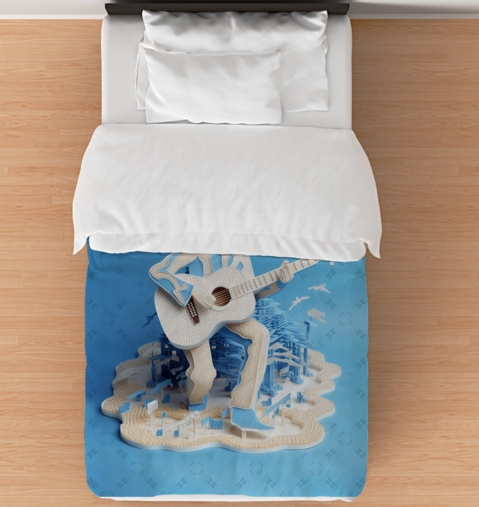 Stylish Whirling Pinwheels Duvet Cover, adding a pop of color to modern bedding.