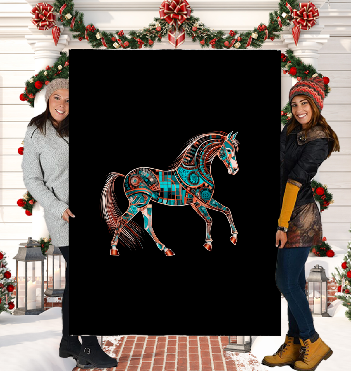 Equestrian Elegance Warm Blanket