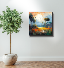 Desert Oasis Wrapped Canvas