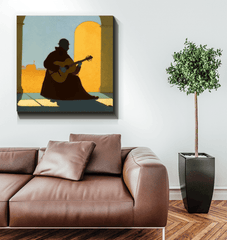 Sitar Serenade Canvas Art - Beyond T-shirts