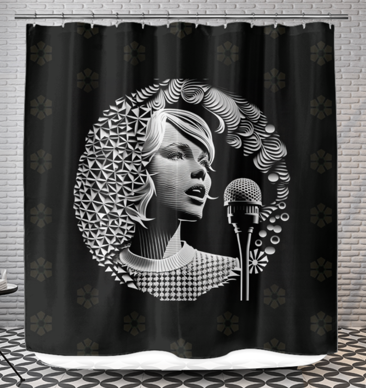 Crescendo Curtain Shower Curtain