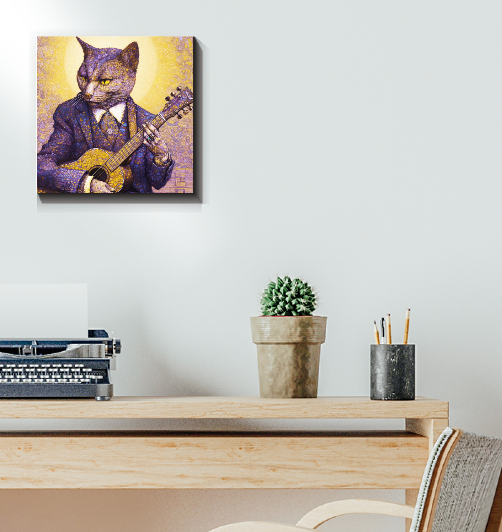 Gentleman squirrel on canvas.