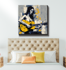 Abstract Echoes Minimalist Abstract Wrapped Canvas