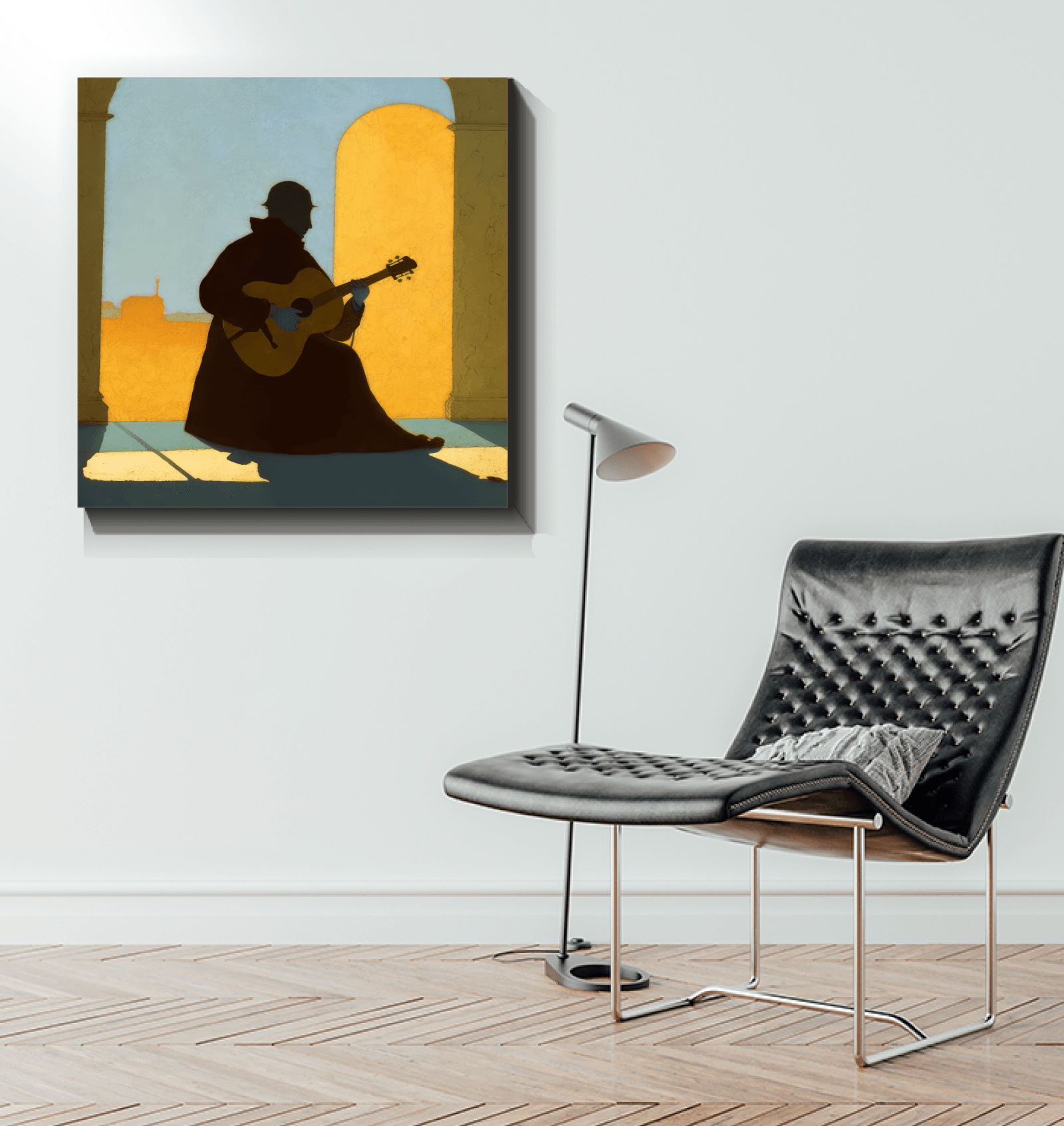 Sitar Serenade Canvas Art - Beyond T-shirts