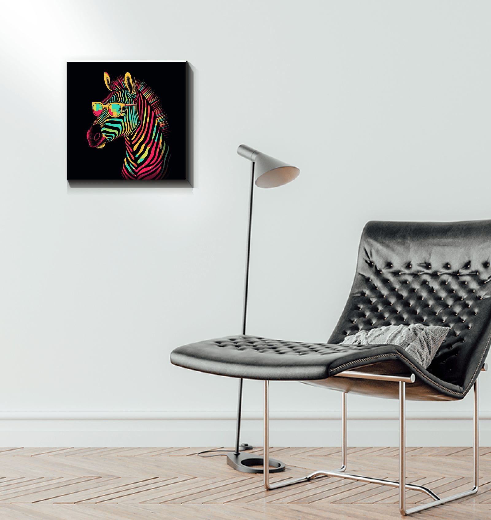 Monochrome Safari Canvas Print - Beyond T-shirts