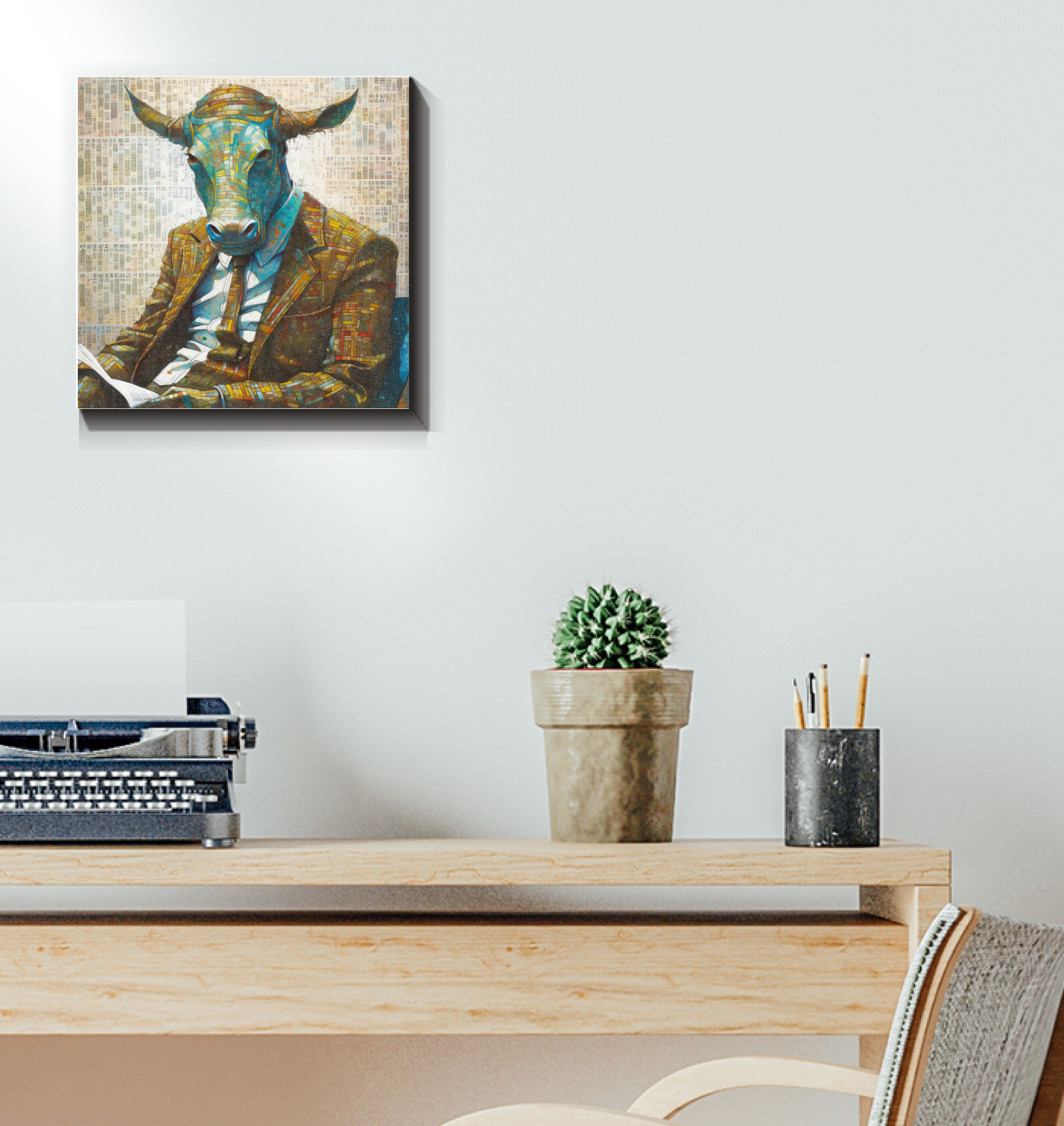 Vibrant parrot with pirate hat canvas.