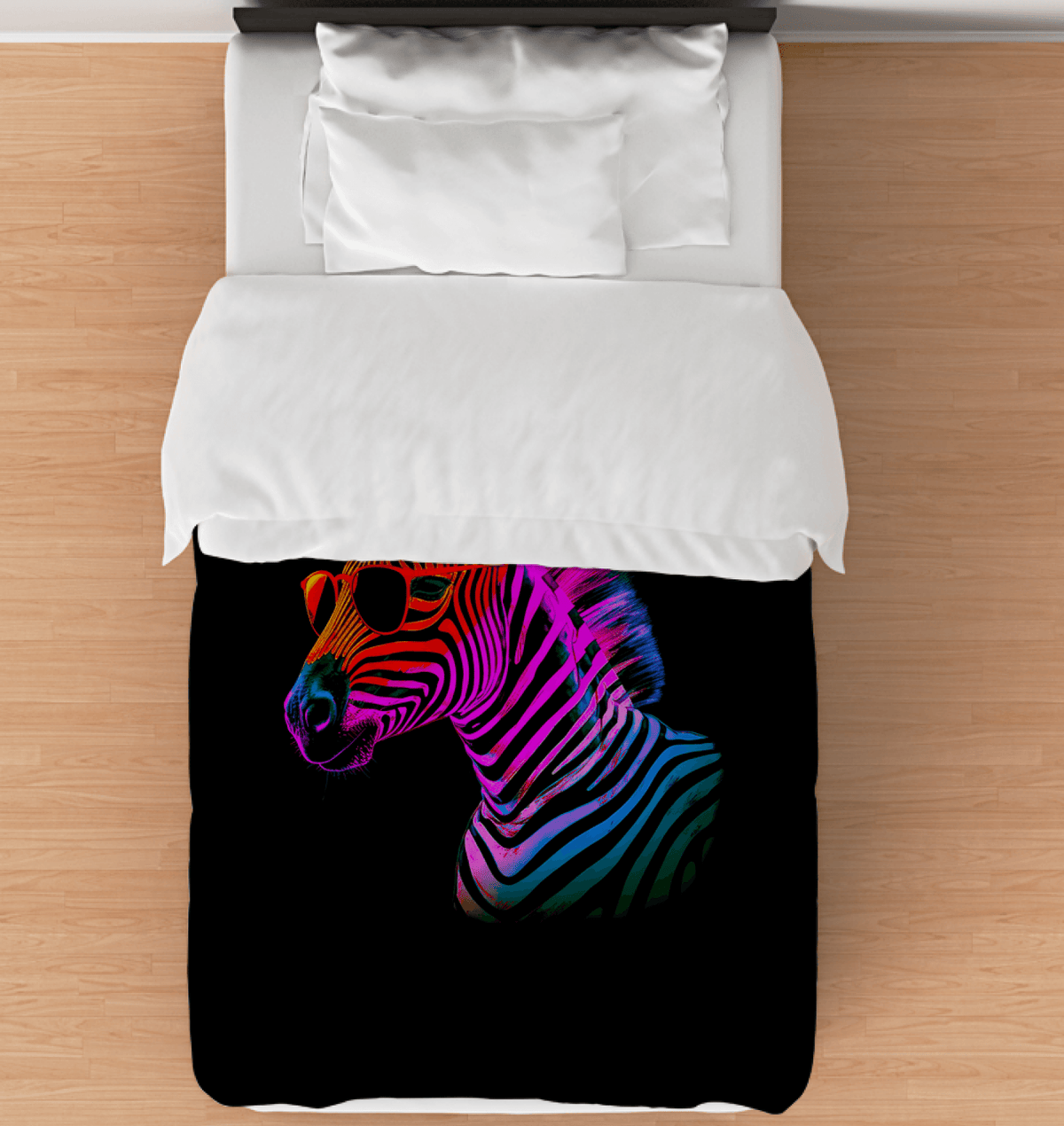 Zebra Monochrome Serenity Duvet Cover - Beyond T-shirts