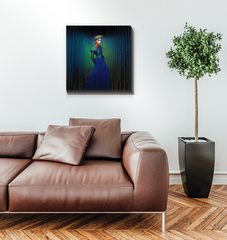 Ethereal Celestial Symphony Wall Canvas with star motifs