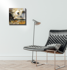 Sunrise Overlake Landscape Wrapped Canvas