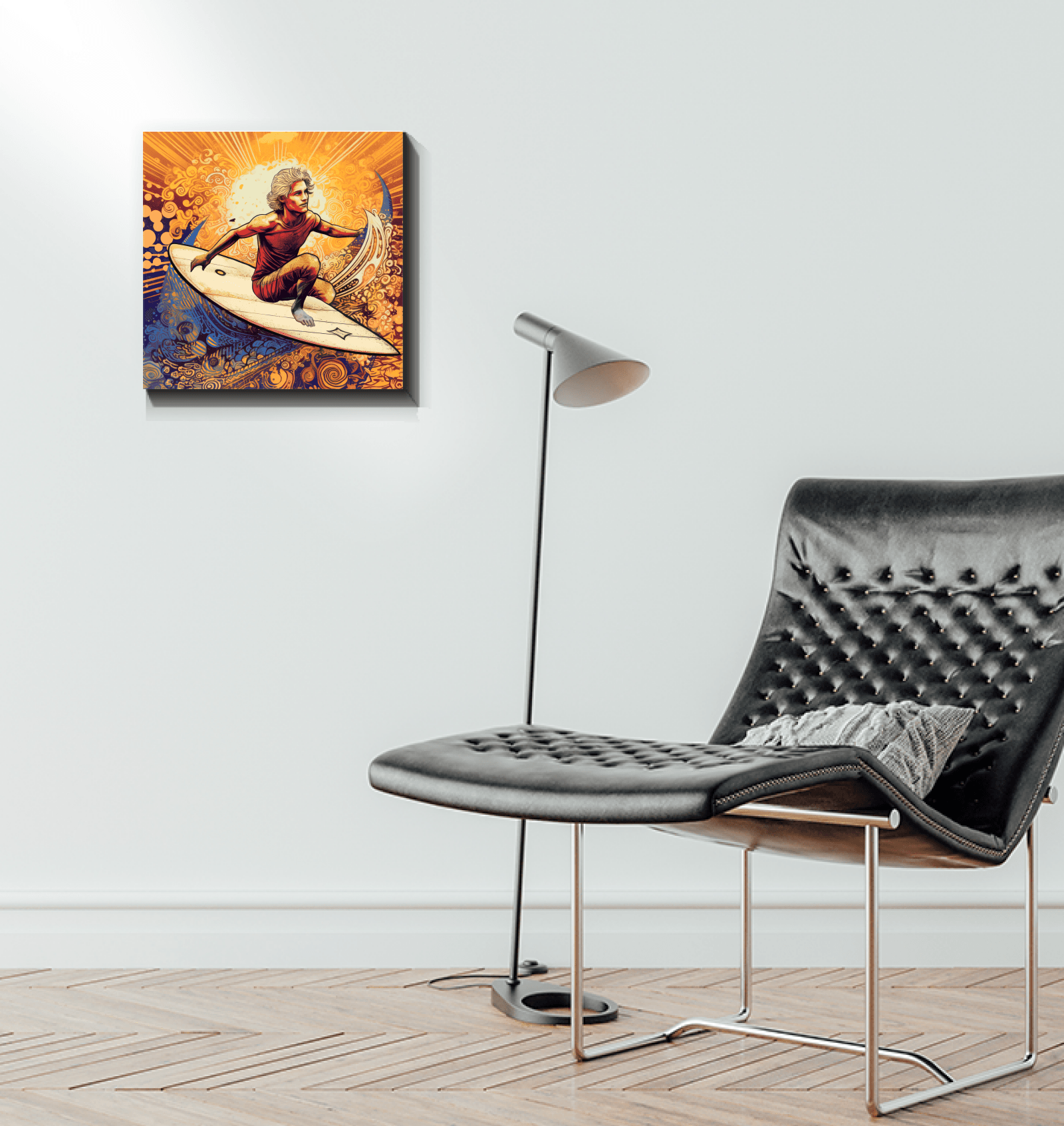 Surfing Horizon Wrapped Canvas - Beyond T-shirts