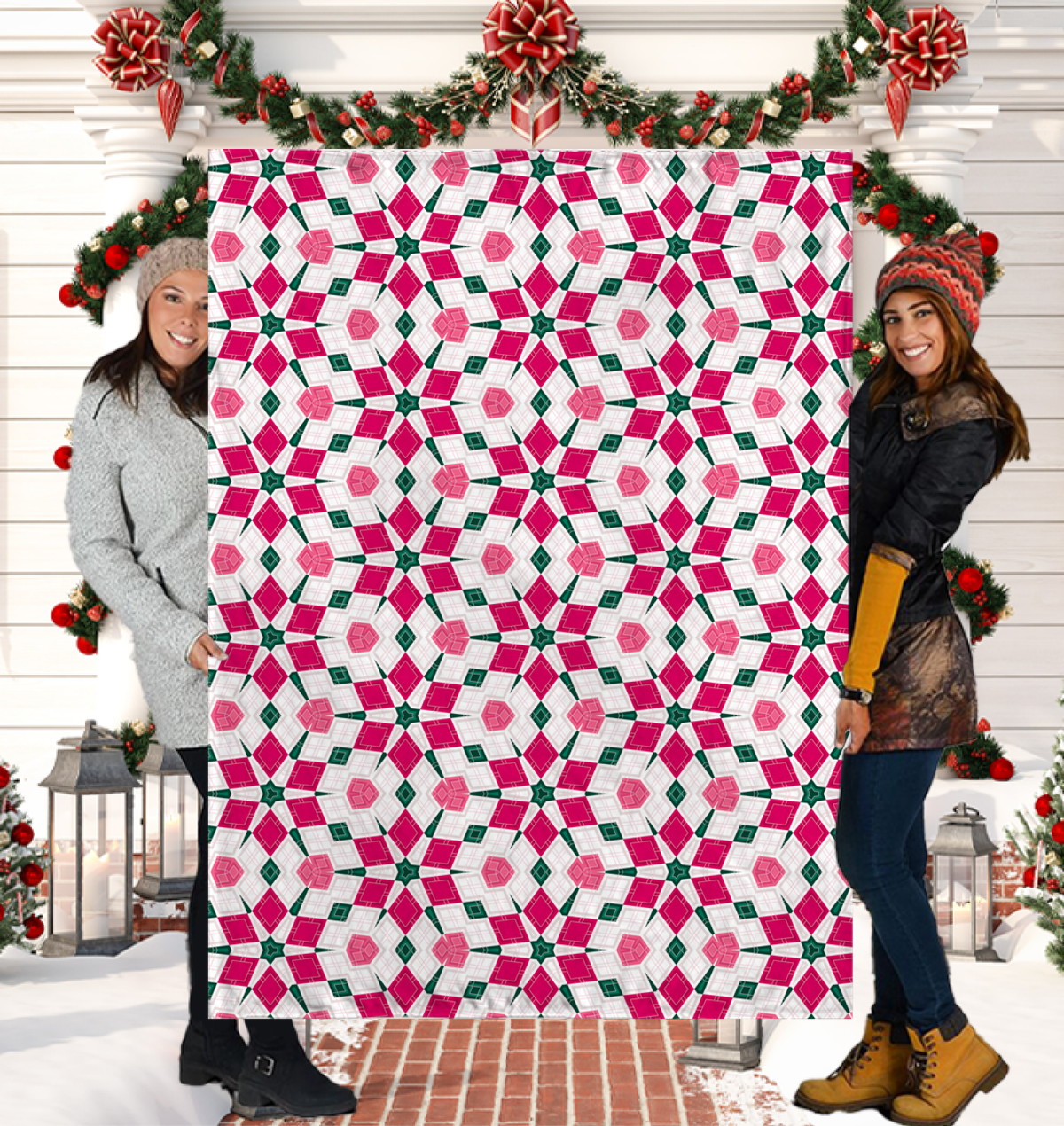 Kaleidoscope Magic Sherpa Blanket