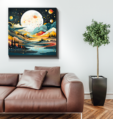 Whimsical Wildflowers Meadow Canvas