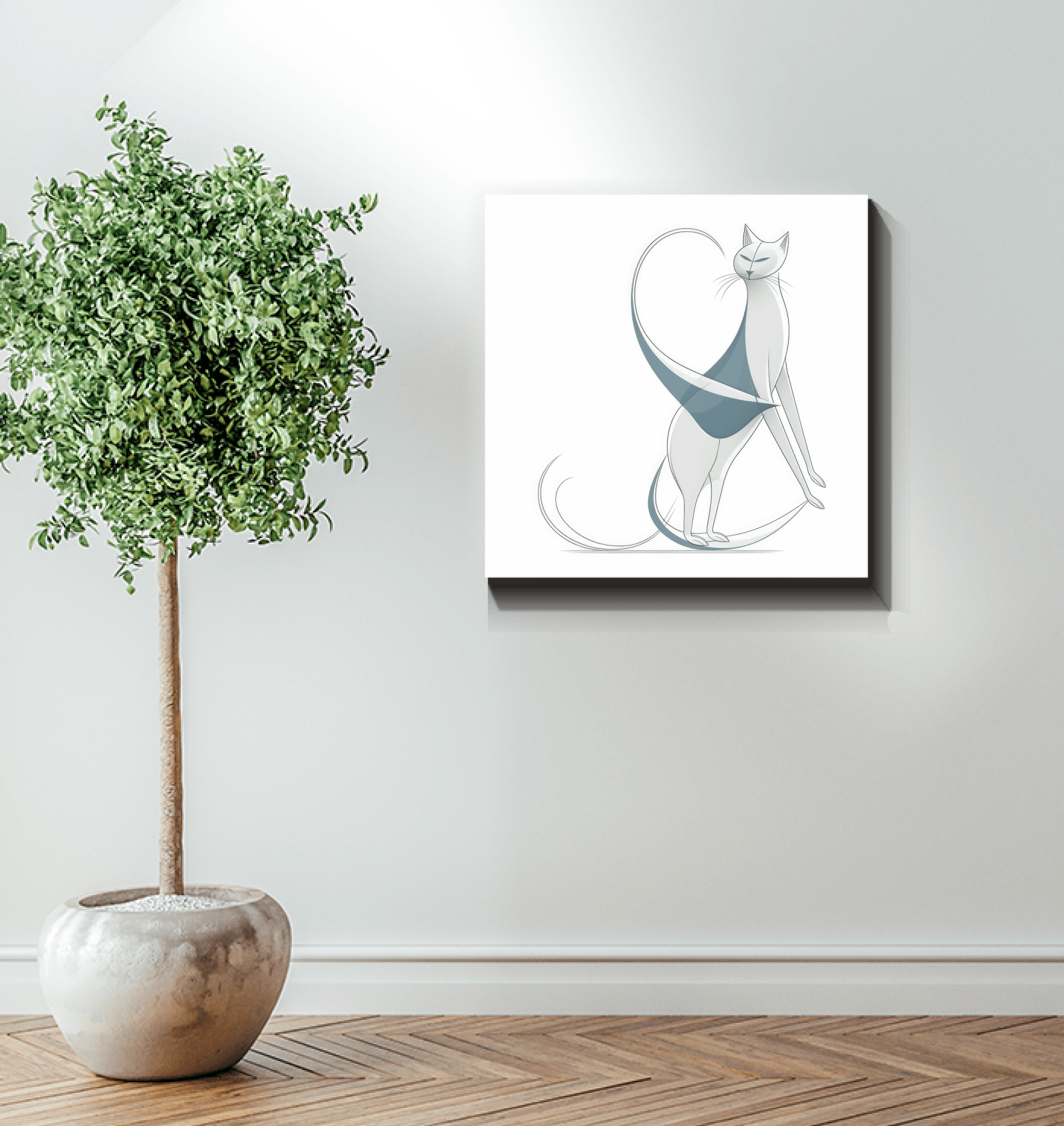 Graceful Cat Window Gaze Canvas - Beyond T-shirts