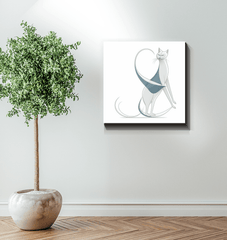 Graceful Cat Window Gaze Canvas - Beyond T-shirts