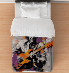 Monochrome Movement Duvet Cover - Modern Minimalist Bedding Design.