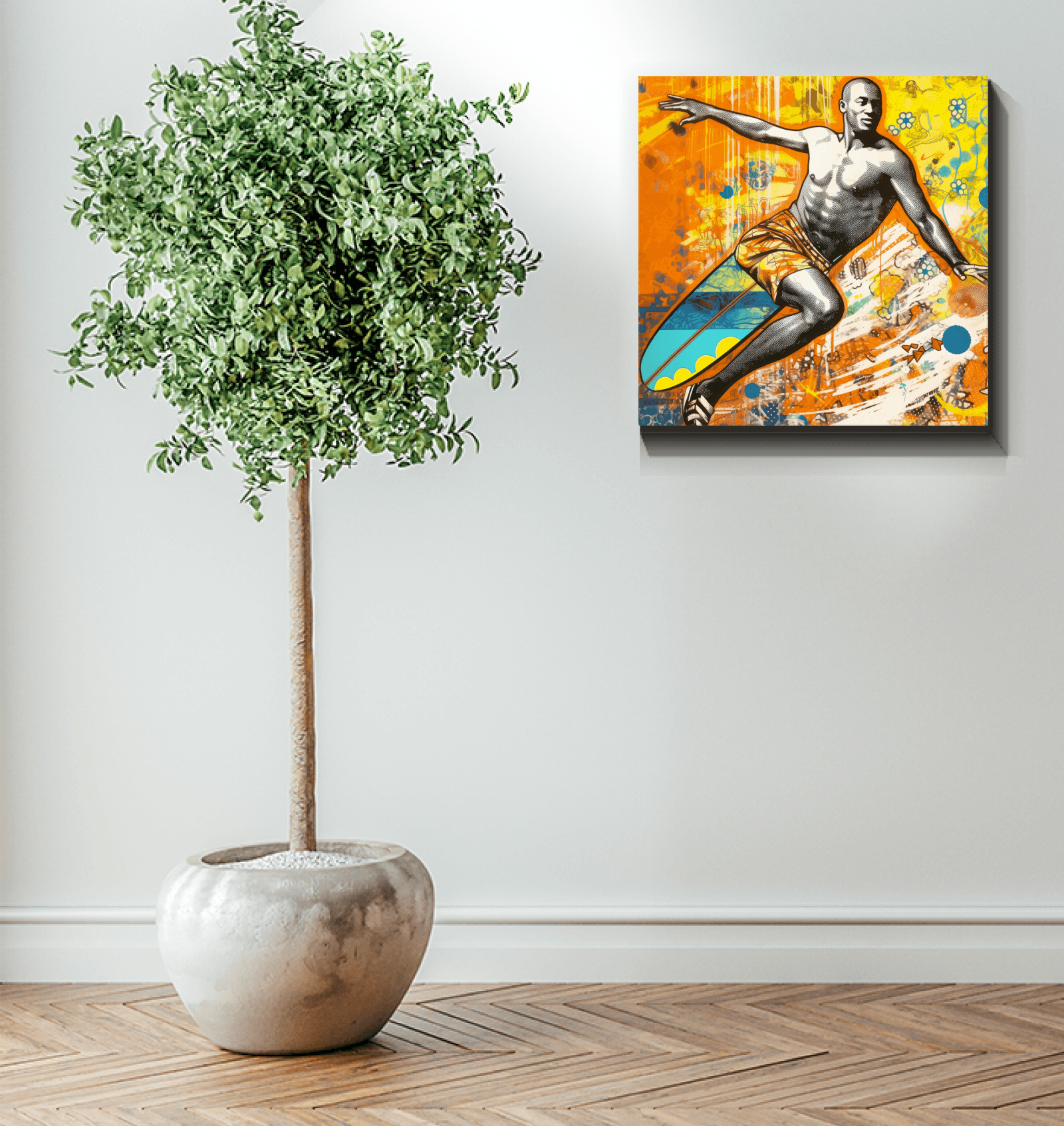 Close-up of Surfing 5 12 Canvas print quality
